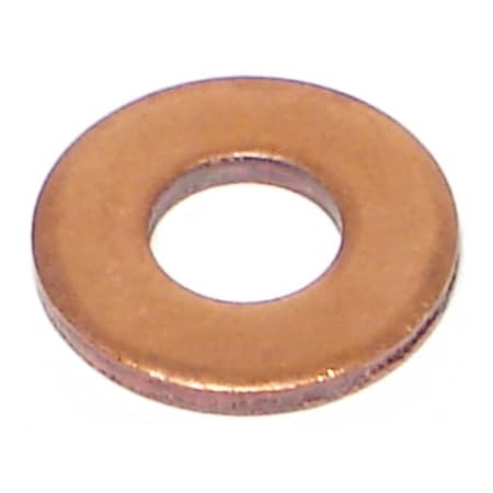 Flat Washer, Fits Bolt Size 1/4 In ,Copper 100 PK